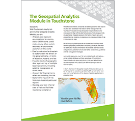 The Geospatial Analytics Module in Touchstone